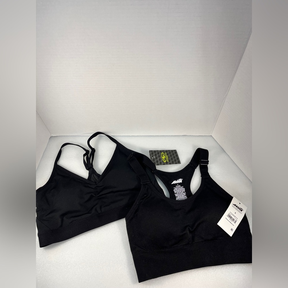 Sports Bras (set 2 bundle) size SMALL (4-6) Both are black: NEW - Picture 2 of 9
